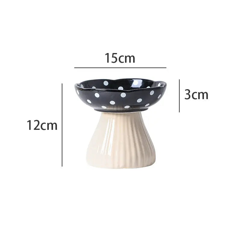 Mushroom Ceramic Pet Bowl