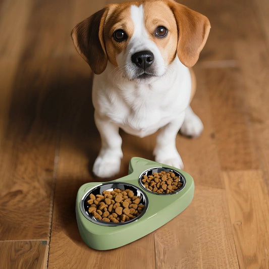 Cat Shaped Double Feeding Bowl