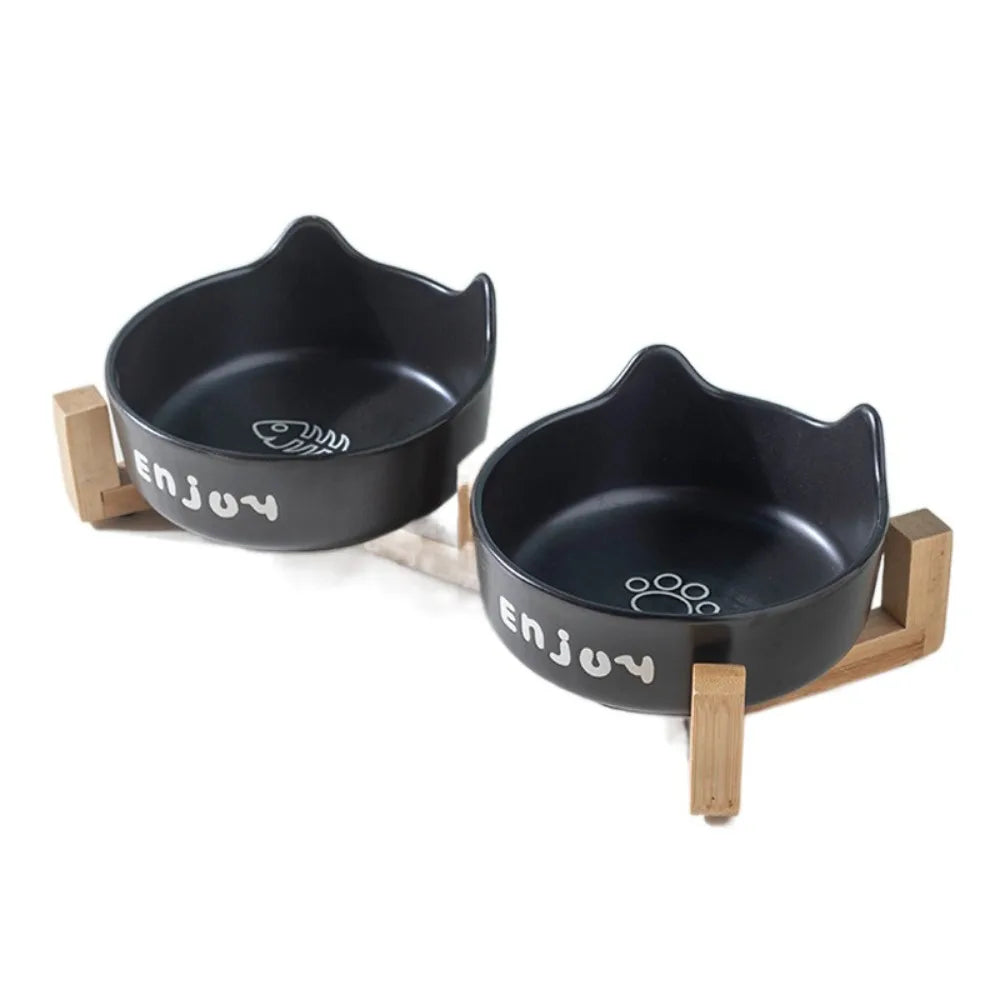 Cat Shaped Ceramic Bowl