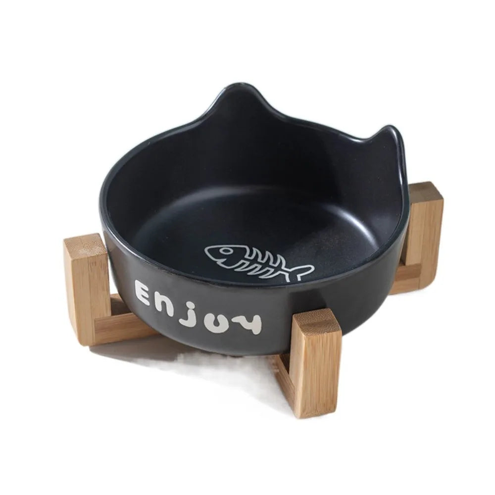 Cat Shaped Ceramic Bowl