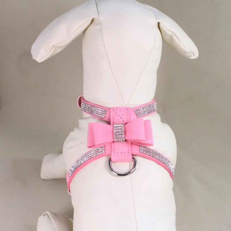 Bow Bling Glitter Rhinestone Dog Harness