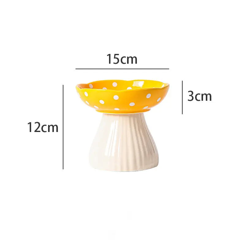 Mushroom Ceramic Pet Bowl