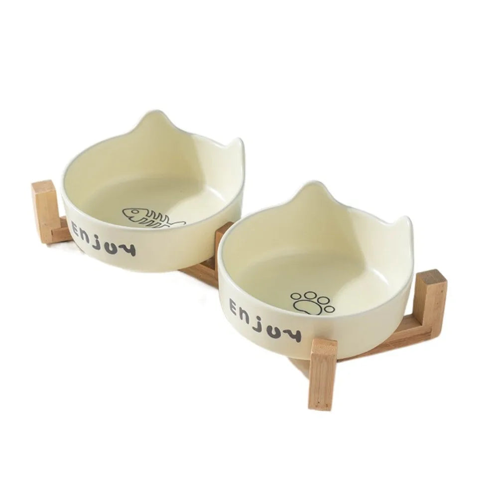 Cat Shaped Ceramic Bowl