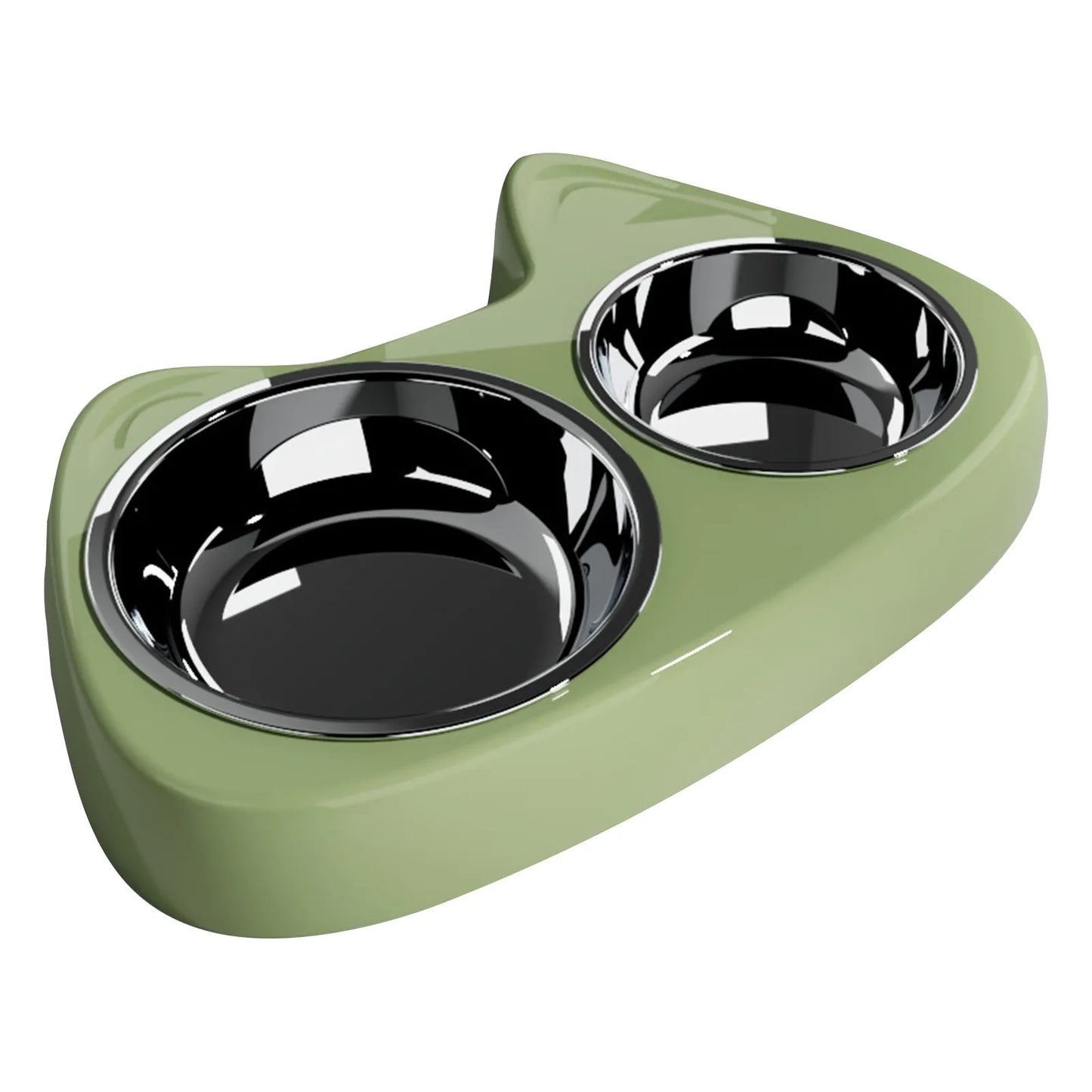 Cat Shaped Double Feeding Bowl