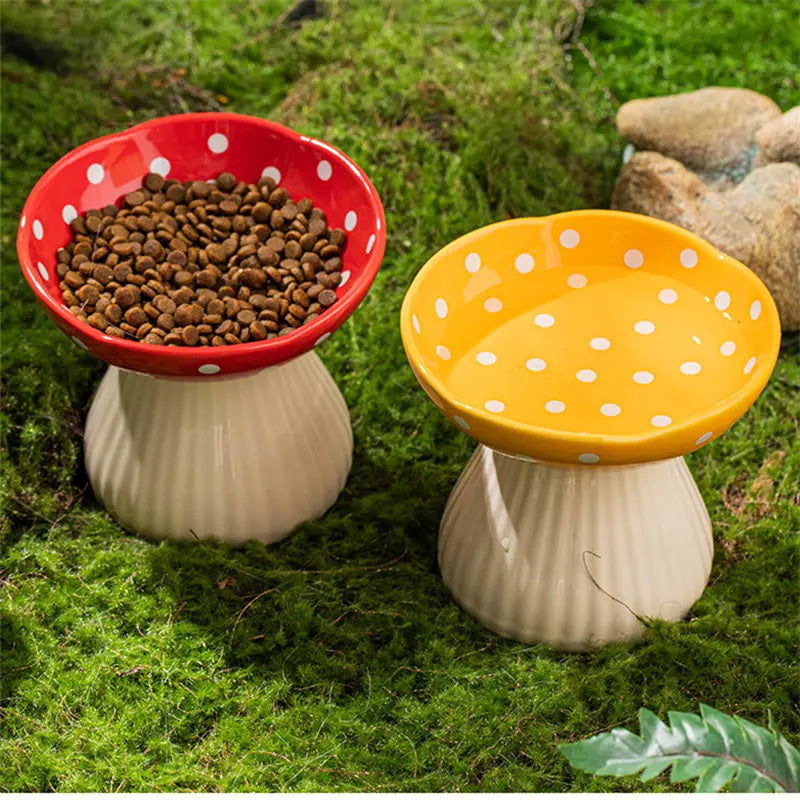 Mushroom Ceramic Pet Bowl