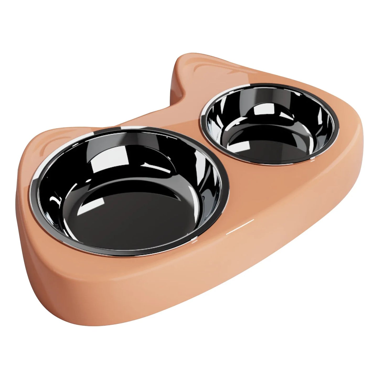 Cat Shaped Double Feeding Bowl