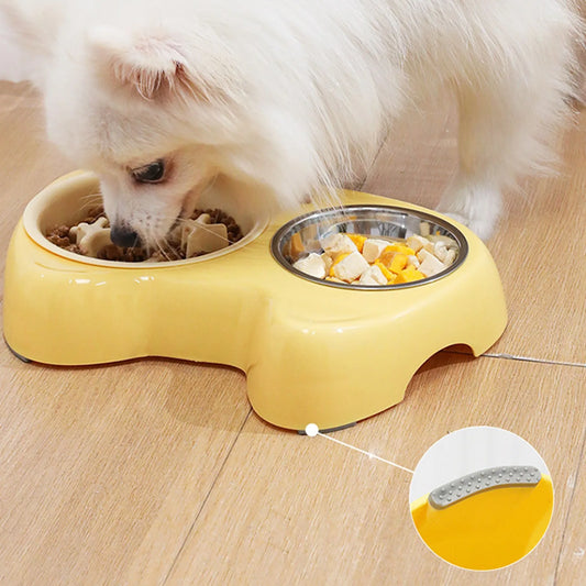 Cat Shaped Double Feeding Bowl