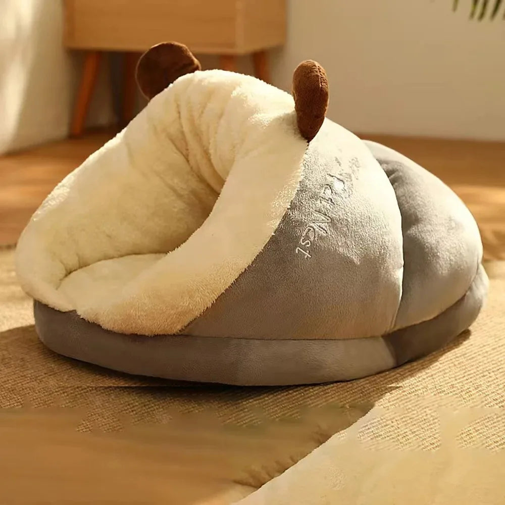 Cozy Slipper-Style Pet Bed