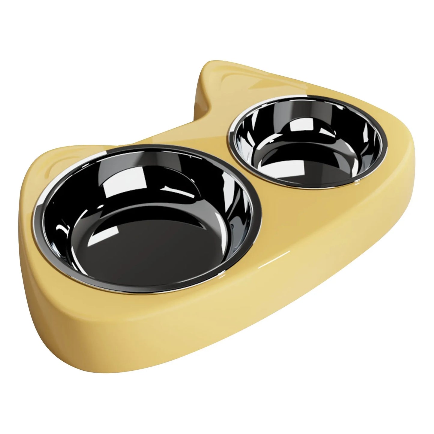 Cat Shaped Double Feeding Bowl