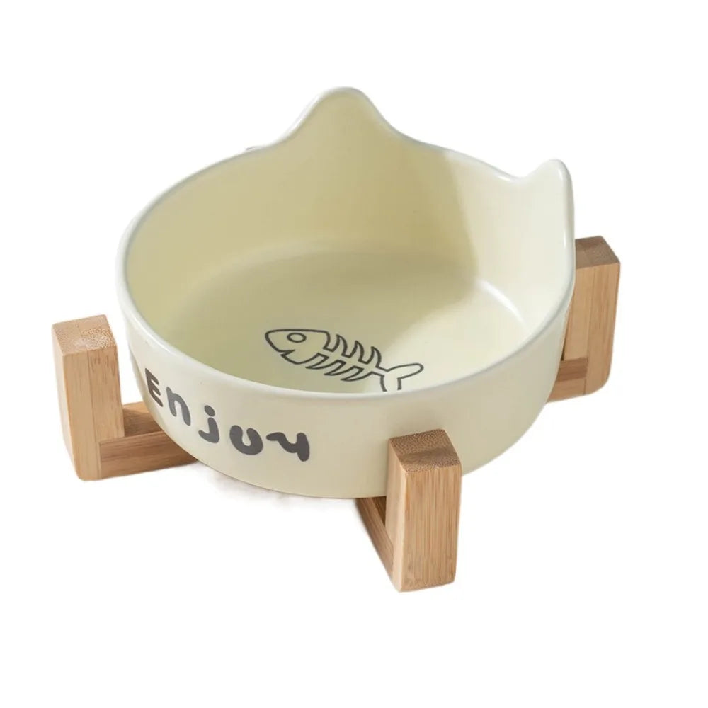 Cat Shaped Ceramic Bowl