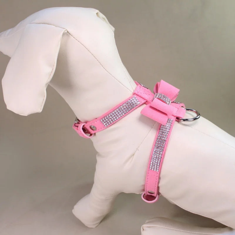 Bow Bling Glitter Rhinestone Dog Harness