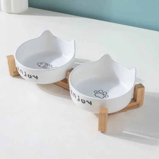 Cat Shaped Ceramic Bowl