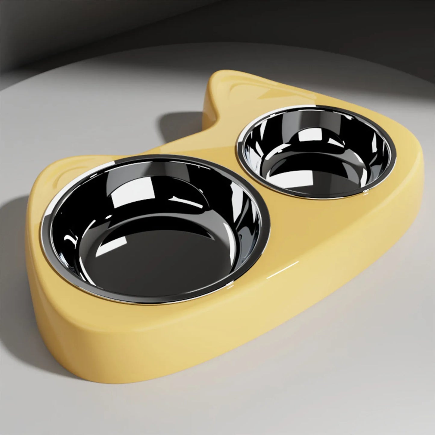 Cat Shaped Double Feeding Bowl