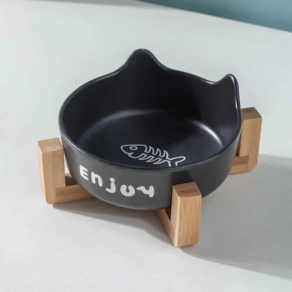 Cat Shaped Ceramic Bowl