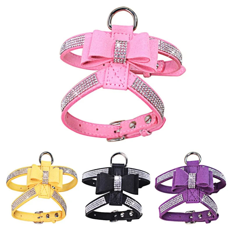 Bow Bling Glitter Rhinestone Dog Harness